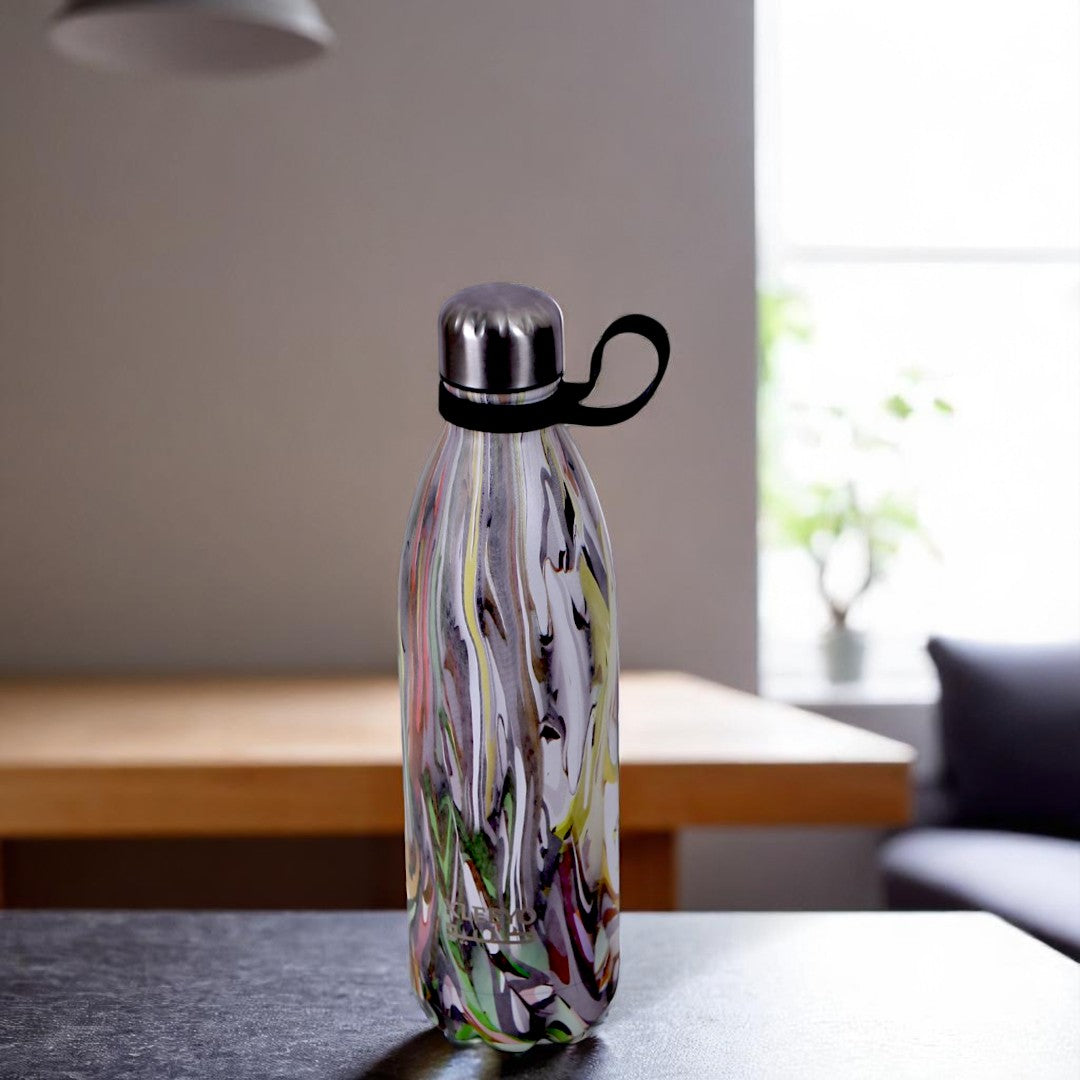 Tropical Floral Print Water Bottle