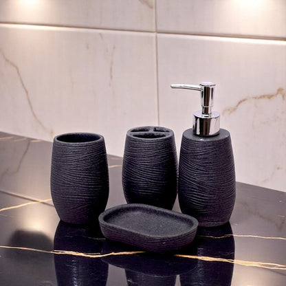 Black Bath Set 4Pcs